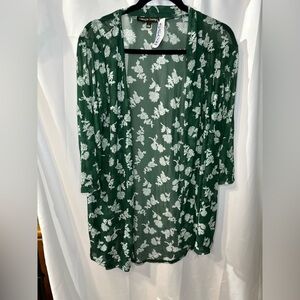 Green Floral Cardigan